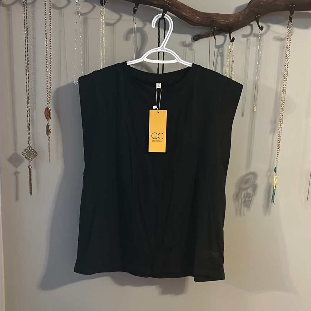 Women's Black Sleeveless Top